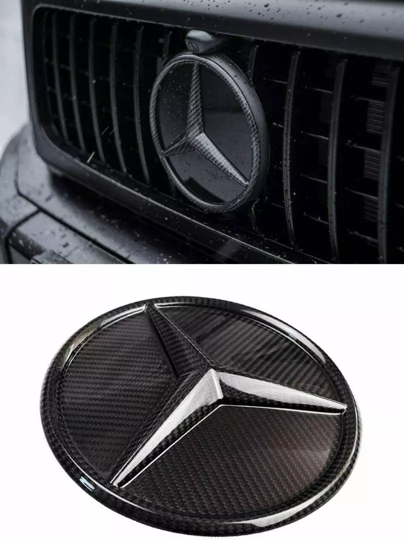 Mercedes-benz W463a W464 g-class g-wagon G63 G55 przedni grill z Karbonu logo 