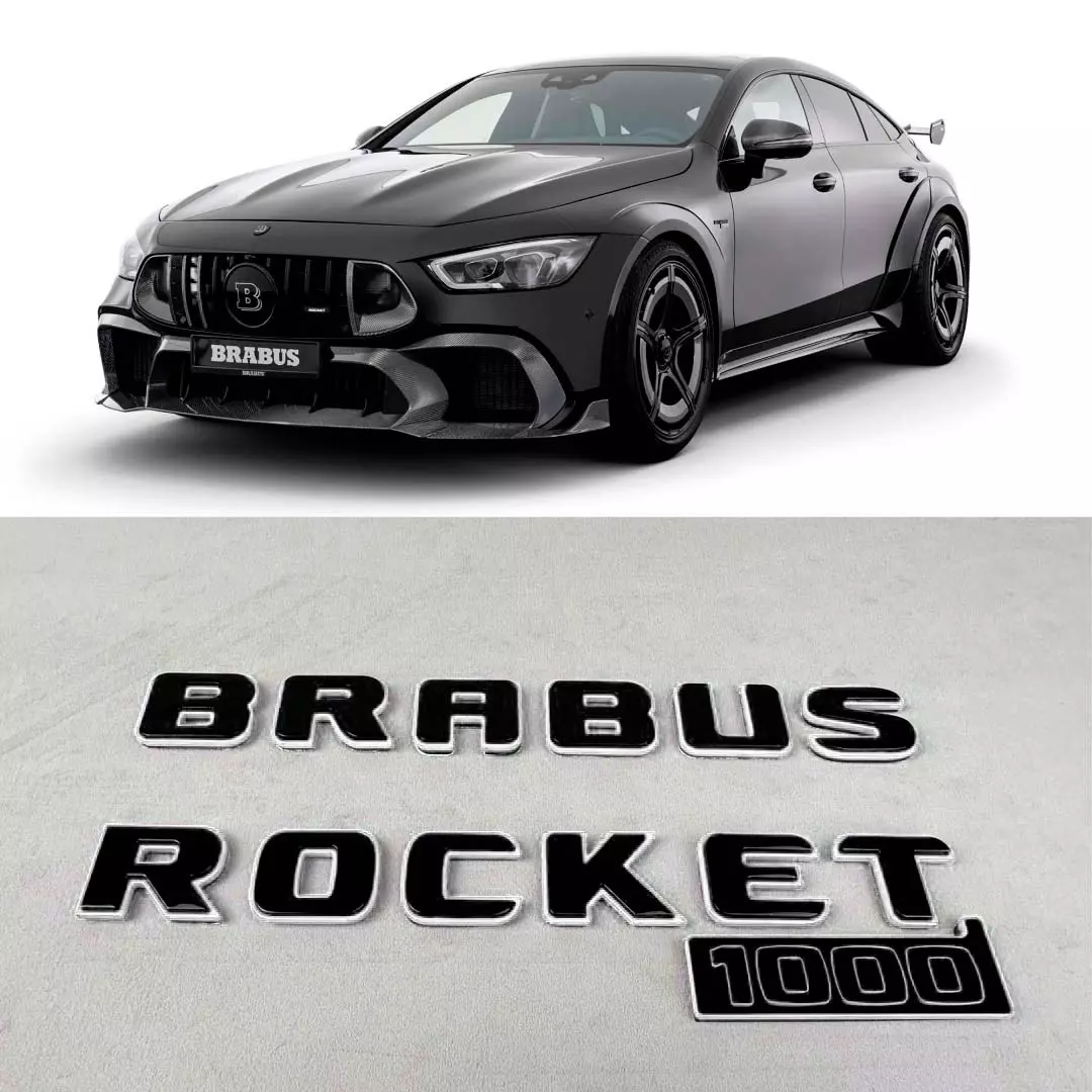 Zestaw emblematów Rocket Brabus WHITE 1000 1 z 25 do Mercedes-Benz GT 2024