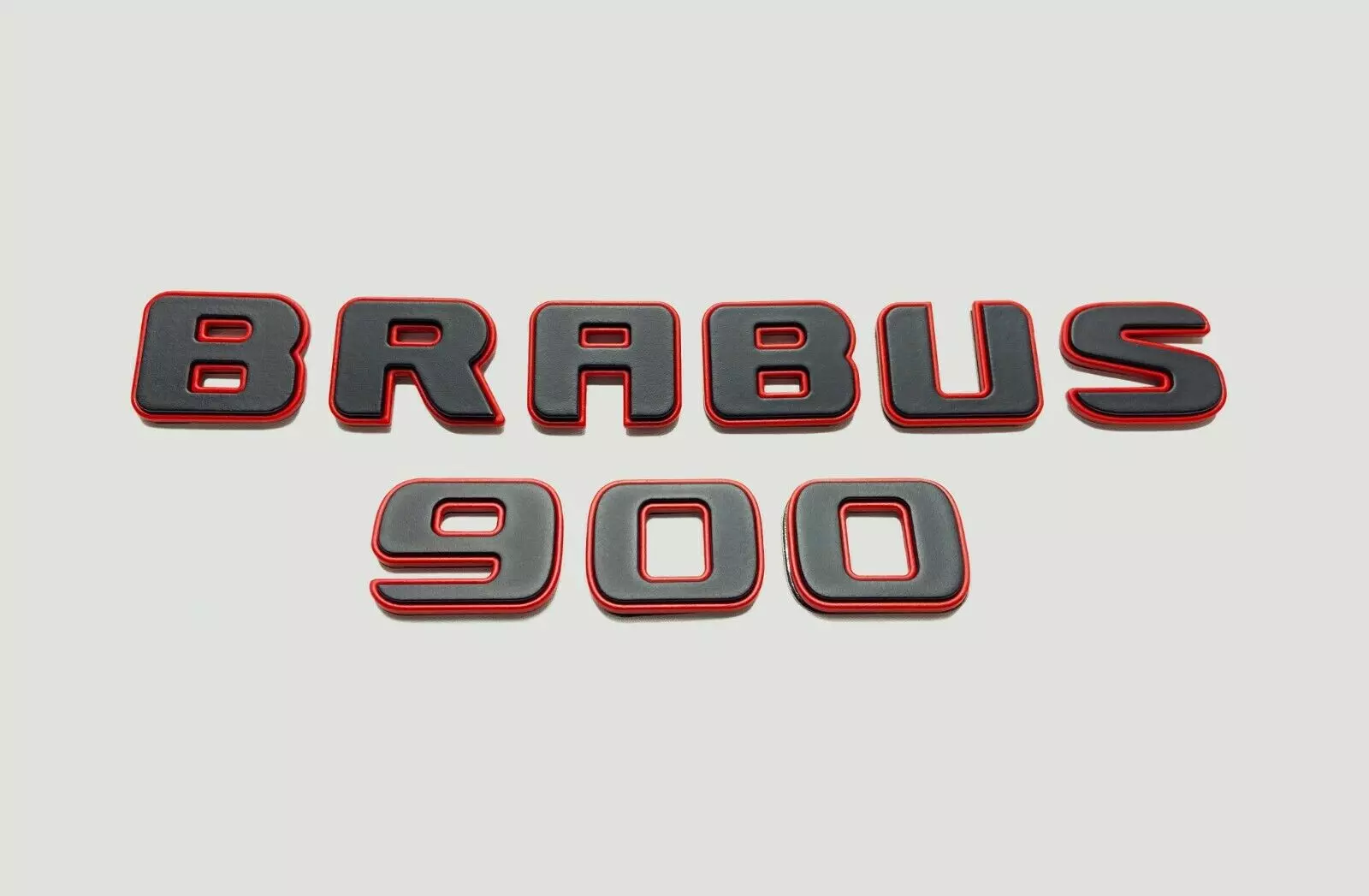 Metaliczne emblematy Brabus 900 ROCKET style do Mercedes-Benz G-Klasa W463A czarno-czerwone komplet