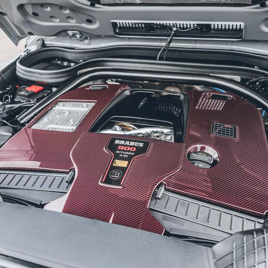  Nakładka na silnik Karbon czerwona Brabus ROCKET G 900  do AMG Mercedes-Benz W463A W464 G-Wagen G-Class G63