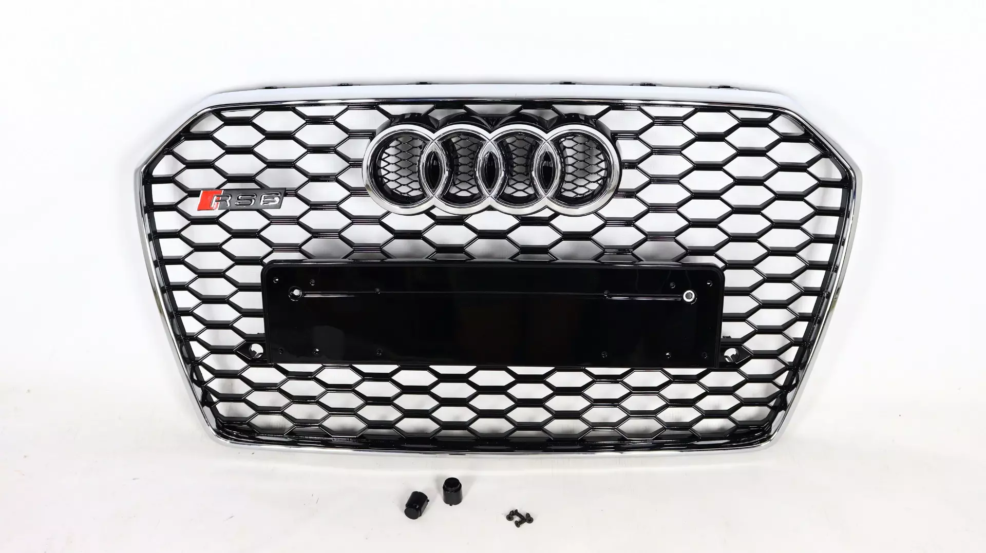 Grill do Audi A6 w stylu RS6 2014-2018 czarny chrome