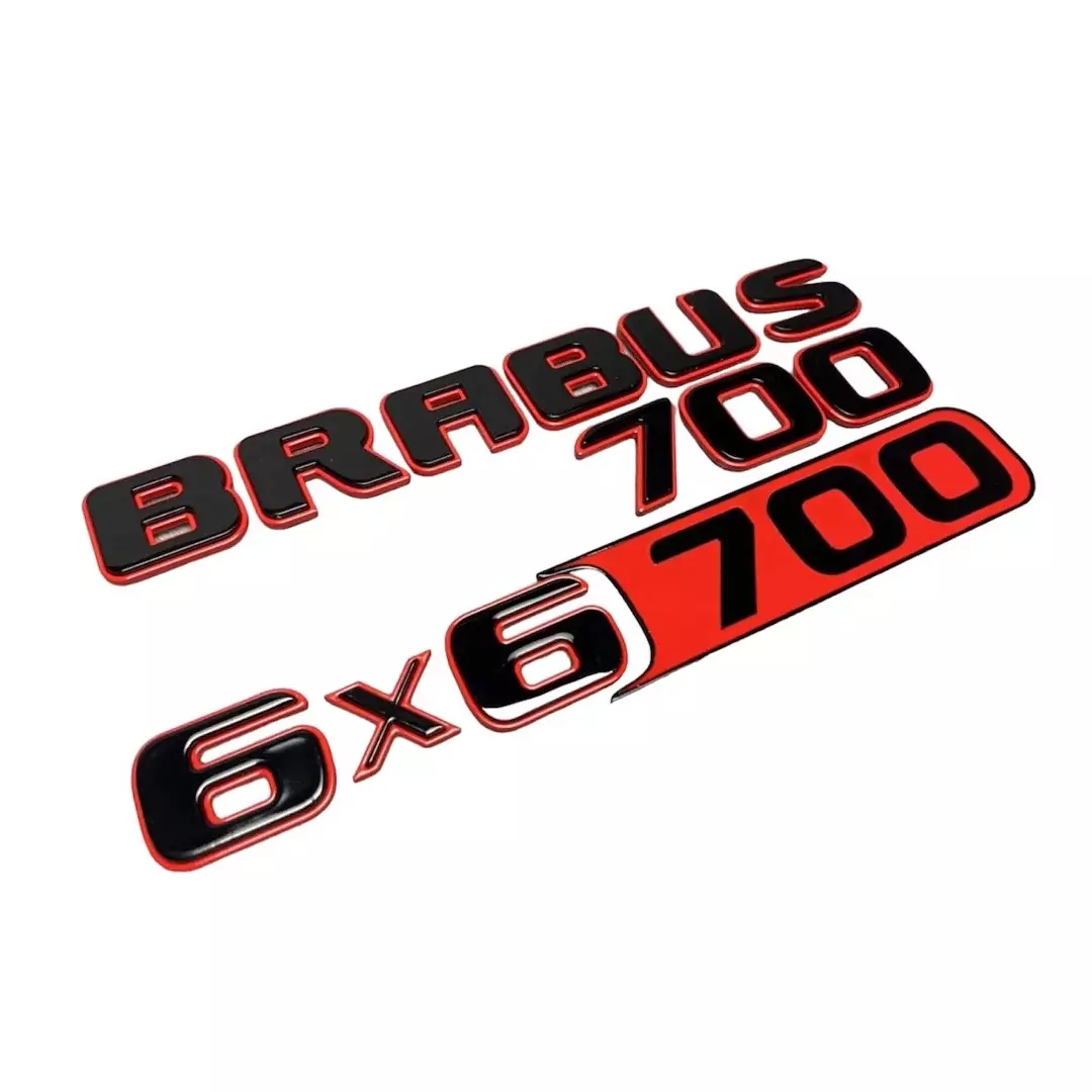 Metaliczny zestaw emblematów Brabus 700 6x6 Style do Mercedes-Benz W463 6x6