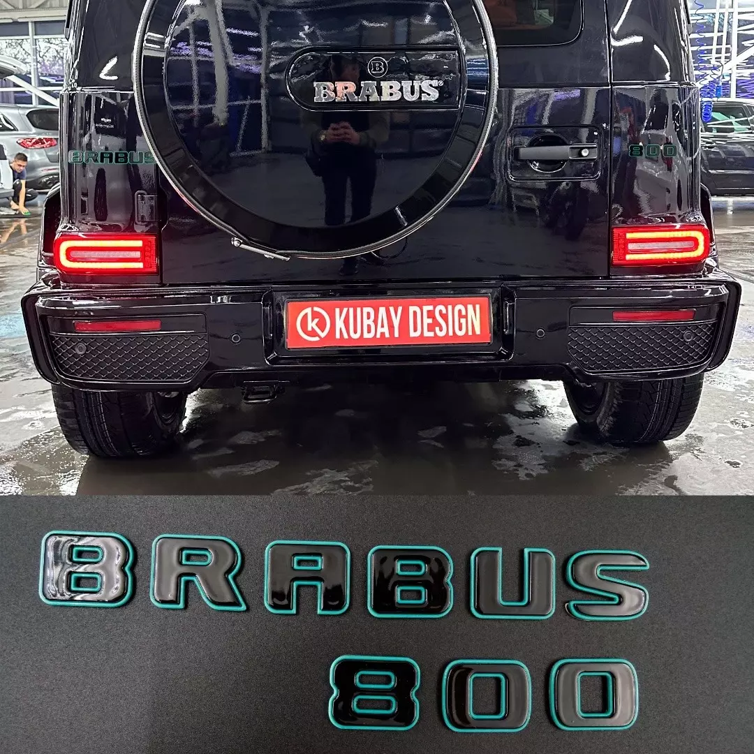 Metaliczny Brabus 800 Tiffany z czarnym emblemat do Mercedes-Benz klasy G w463a w464