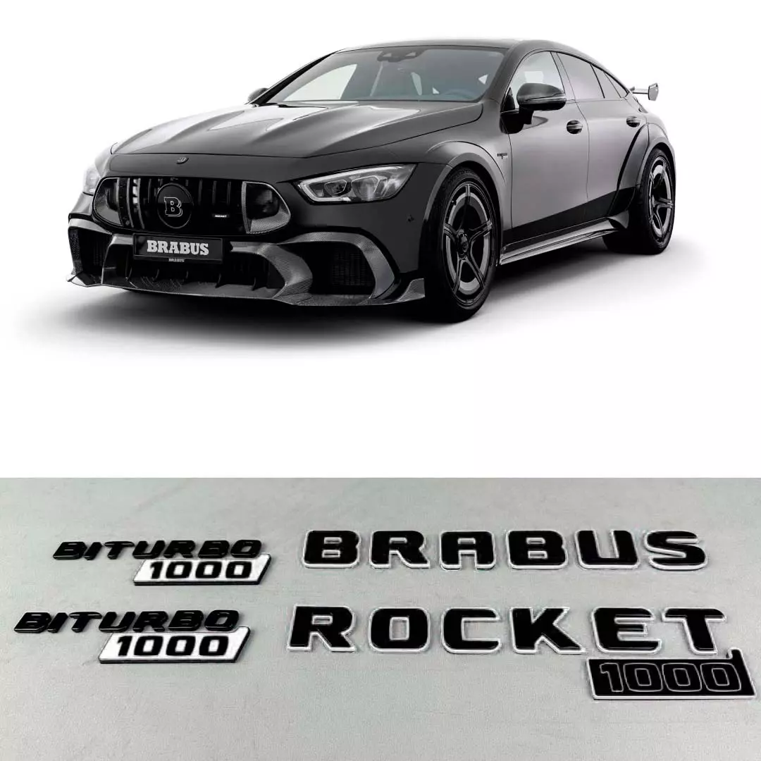 Zestaw emblematów Rocket Brabus 1000 do Mercedes-Benz GT 2024