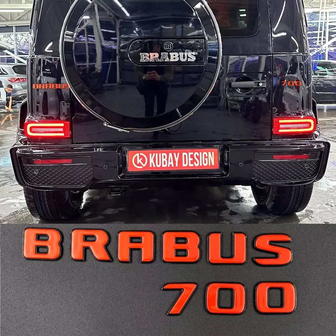 Logo emblemat Brabus 700 POMARAŃCZOWE do Mercedes-Benz W463A W464 G  Klasa